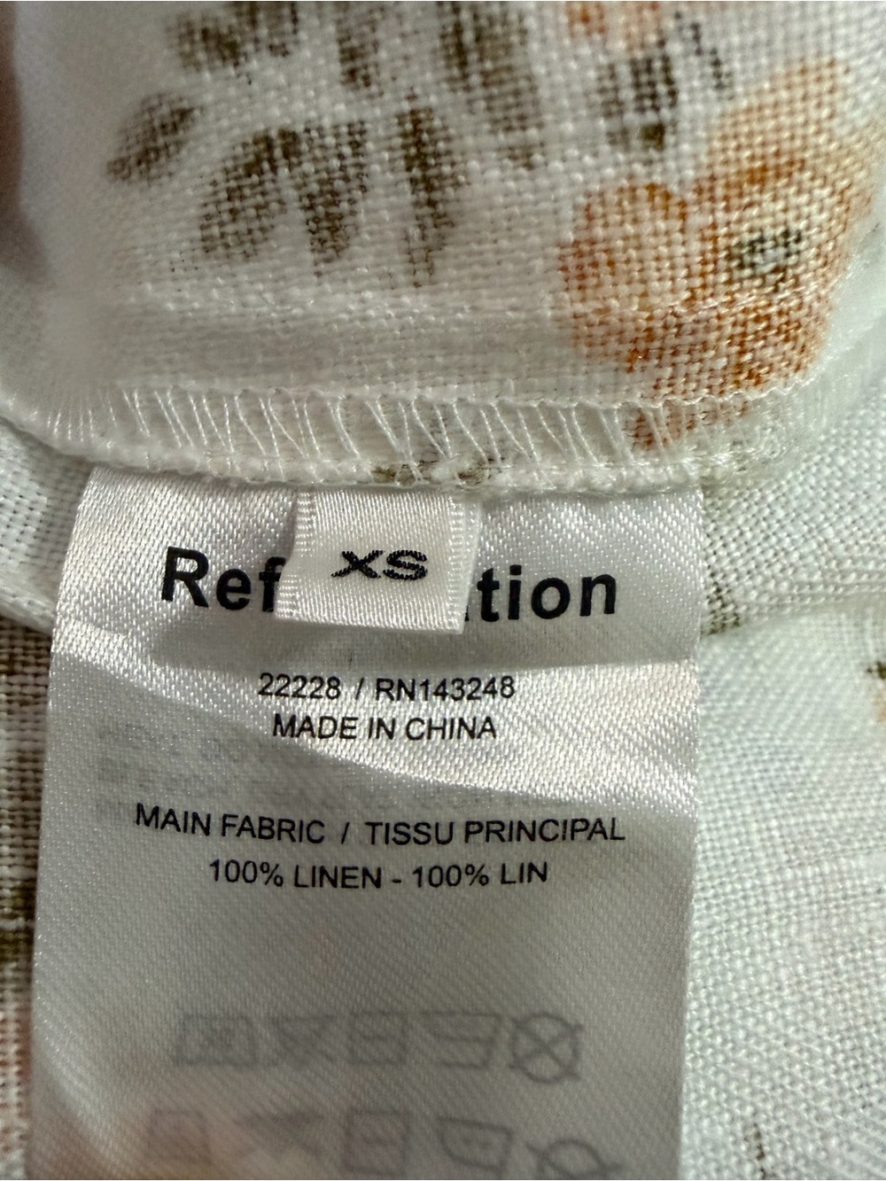 Reformation Zoya Linen Floral Mini Dress XS Cottagecore Puff Sleeve - Picture 5 of 6